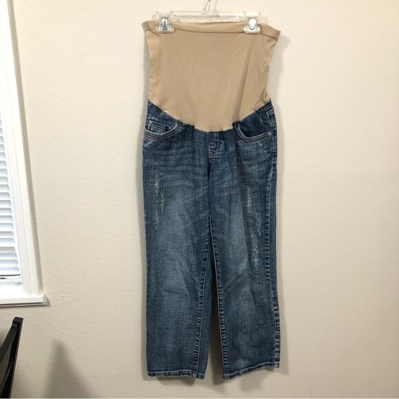 Get Used by Lexi Women's Maternity Secret Fit Belly Cropped Jeans  size small - Picture 1 of 7